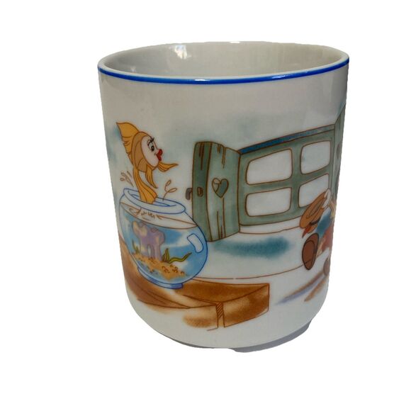 Pinocchio Geppetto Jiminey Cricket Disneyland Walt Disney World Mug Japan 10 oz - Picture 3 of 8